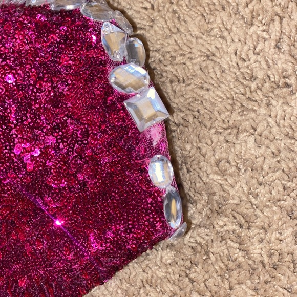 Pink sequin mermaid gown. Size 10. Worn once. GORGEOUS! - Picture 7 of 7